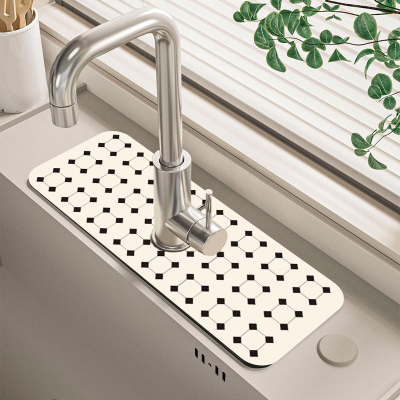 Sink Faucet Drain Pad Table Mat Diatom Mud Absorbent Pad Kitchen Countertop