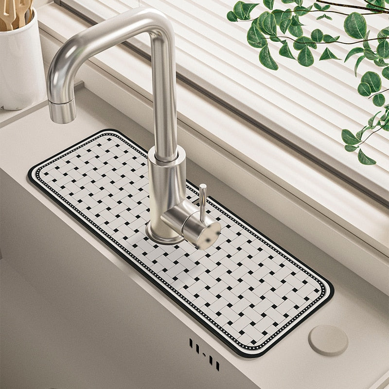 Sink Faucet Drain Pad Table Mat Toilet Diatom Mud Absorbent Pad Non-slip Anti-mildew Mat for Kitchen accessoires cuisine Dining